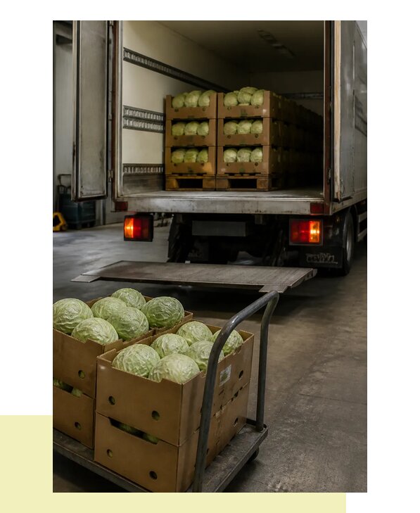 Перевозка белокочанной капусты оптом с доставкой в Новочеркасск